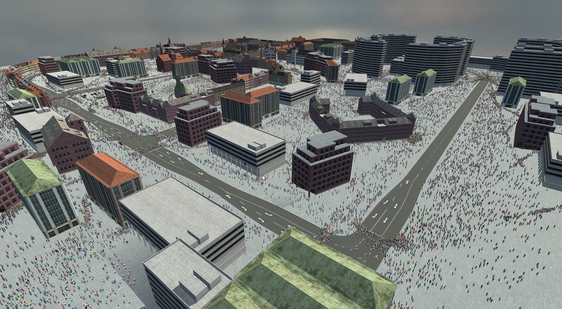 Real-time crowd simulation